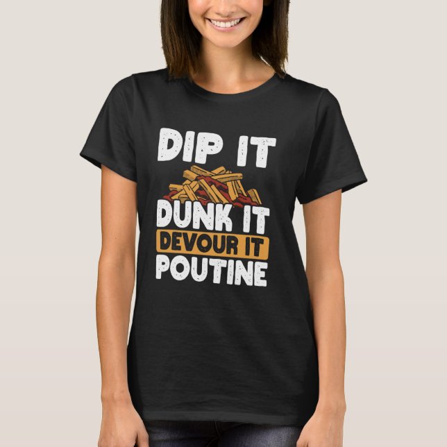 T-shirt Fromage Courges Français Fries Québec Poutine Indu (Devant)