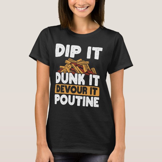 T-shirt Fromage Courges Français Fries Québec Poutine Indu (Devant)