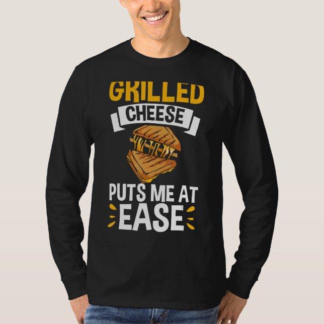 T-shirt Fromage de Cheddar Snacks Fromage Grillé Sandwich  (Devant)
