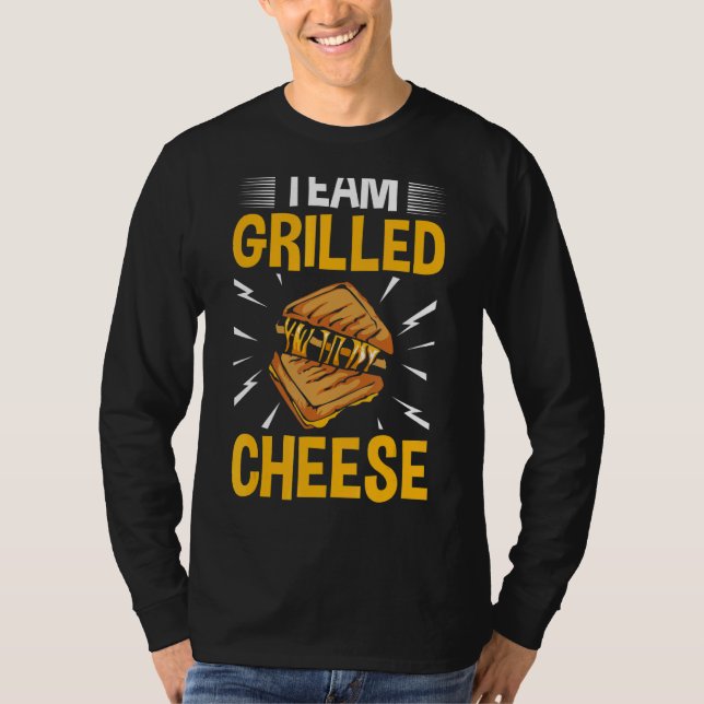 T-shirt Fromage de Cheddar Snacks Fromage Grillé Sandwich  (Devant)