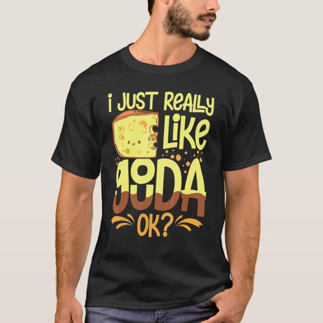 T-shirt Fromage de Gouda Fumé Queso Slices broyés (Devant)