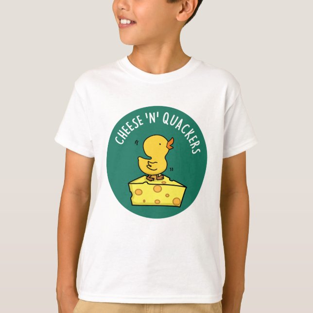 T-shirt Fromage Et Quackers Drôle Canard Pun (Devant)