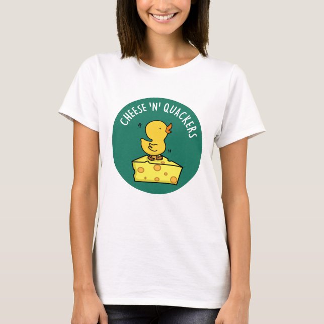 T-shirt Fromage Et Quackers Drôle Canard Pun (Devant)