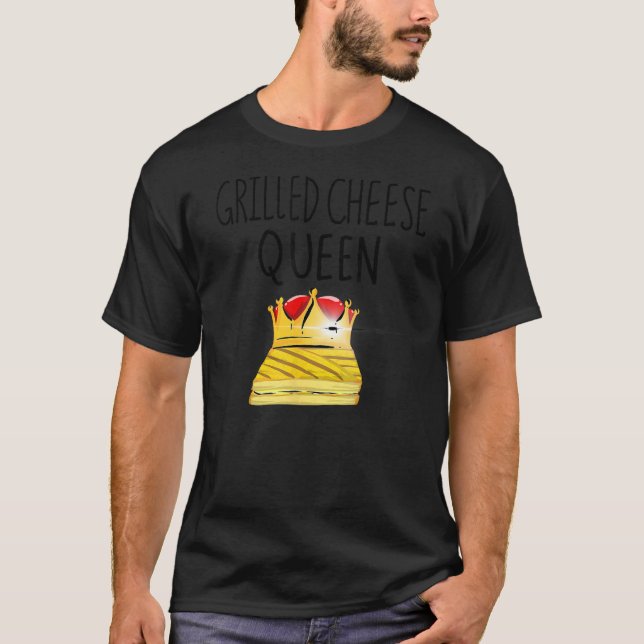 T-shirt Fromage grillé cool Queen Funny Sandwich grillé M (Devant)