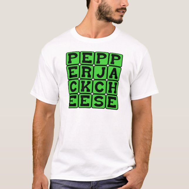 T-shirt Fromage Pepper Jack, Fromage Épicé (Devant)