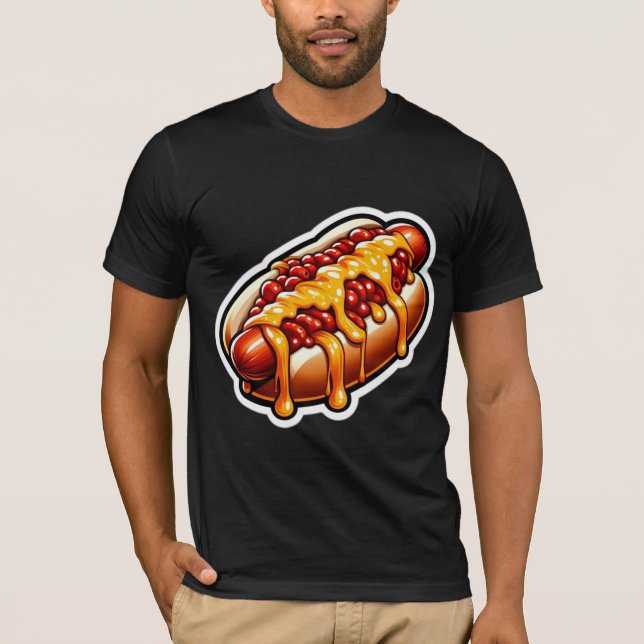 T-SHIRT FROMAGE SAUSAGE-CHILI CHIEN CHAUD 5 (Devant)