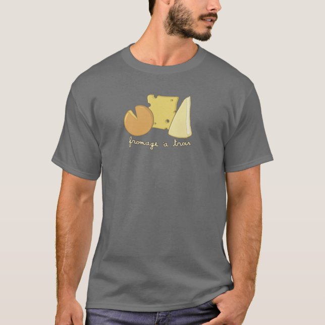 T-shirt Fromage un tee - shirt de Trois (Devant)