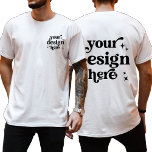 T-shirt Front and Back Design Custom Logo Personalized<br><div class="desc">This Front and Back Design Custom Logo Personalized T-Shirt is an ideal choice for businesses, teams, and events looking to make a lasting impression. With customizable front and back options, you can prominently display your company logo, team logo, or personal design. Whether you're looking for a bold statement piece or...</div>
