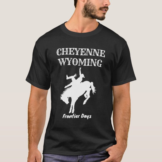T-shirt Frontier Days Western Rodeo Cheyenne Wyoming Bronc (Devant)