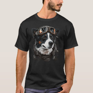 T-shirt Frontière aérienne Collie Avion pilote sur Border 