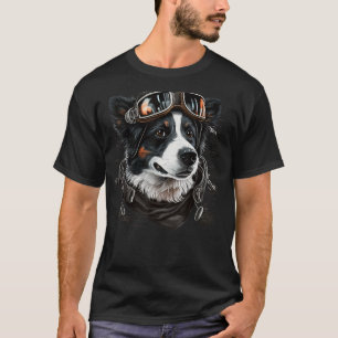 T-shirt Frontière aérienne Collie Avion pilote sur Border