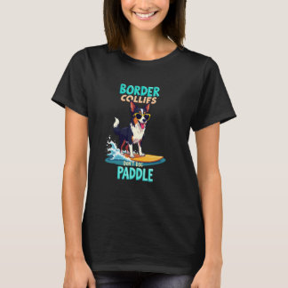 T-shirt Frontière cool Collie Surf Chien