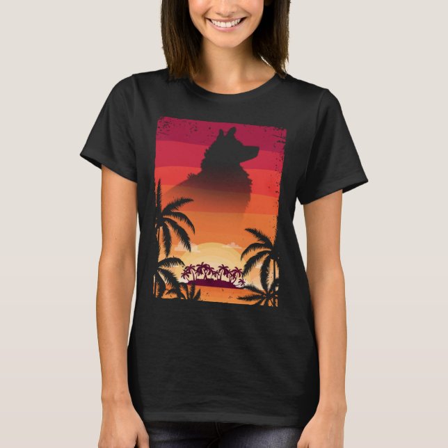 T-shirt Frontière de vacances Hawaii Collie Bordure Collie (Devant)