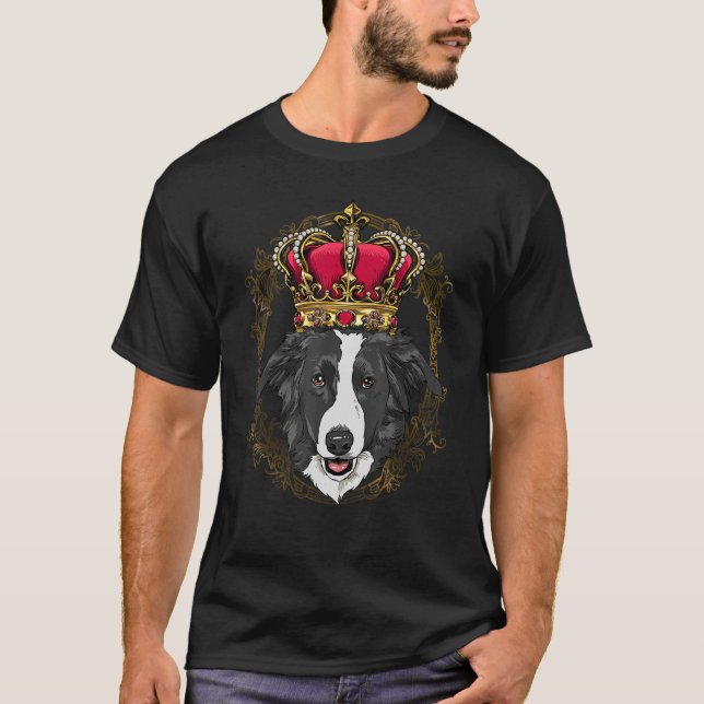 T-shirt Frontière royale Collie King Princesse Collie Mama (Devant)