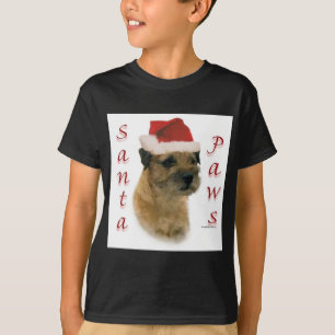 T-shirt Frontière Terrier Père Noël Paws