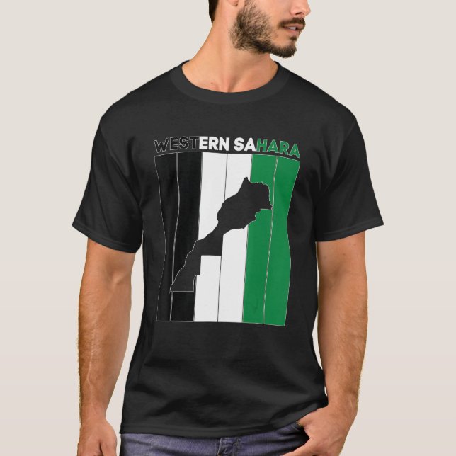 T-shirt Frontières des pays du Sahara occidental (Devant)