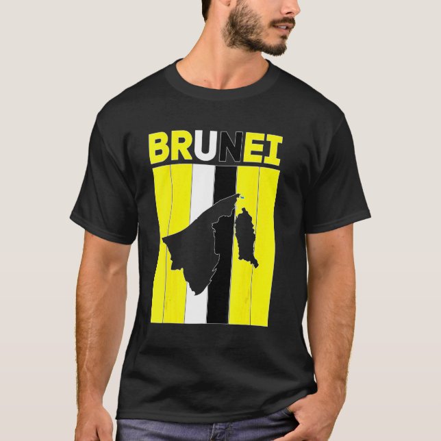 T-shirt Frontières du pays Brunei (Devant)