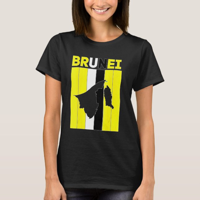T-shirt Frontières du pays Brunei (Devant)