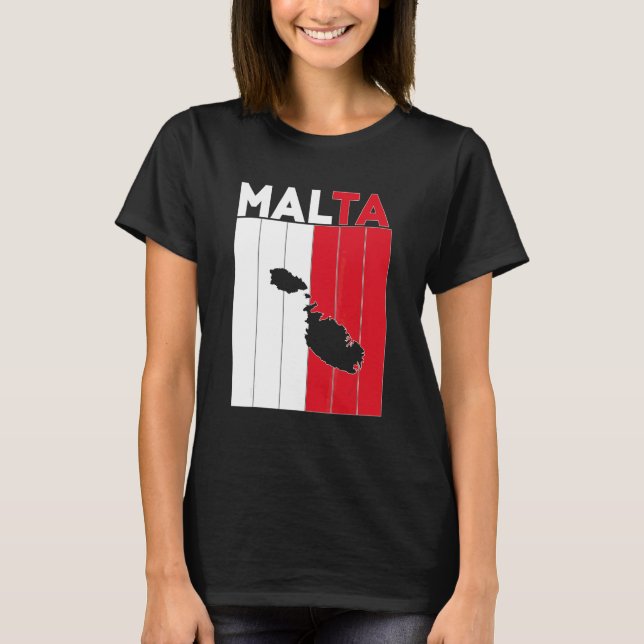 T-shirt Frontières du pays de Malte (Devant)