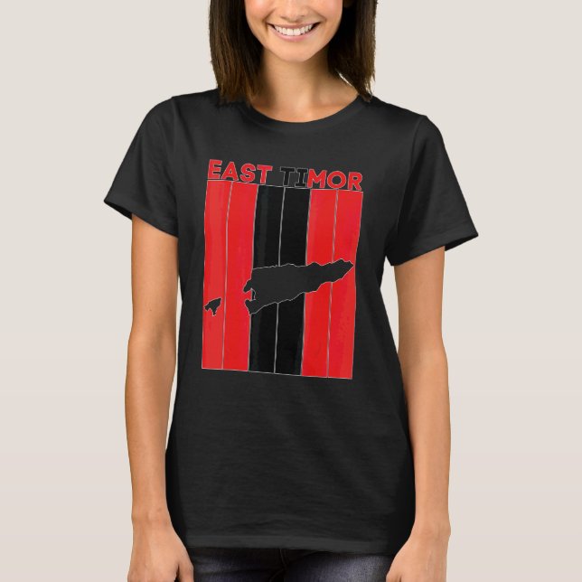 T-shirt Frontières du pays du Timor oriental (Devant)