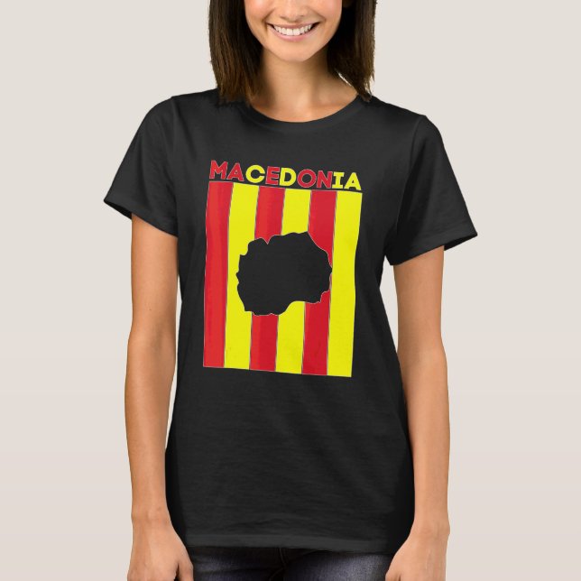 T-shirt Frontières du pays Macédoine (Devant)