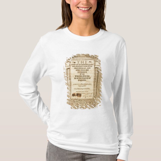 T-shirt Frontispice 'du livre de Prayer commun (Devant)