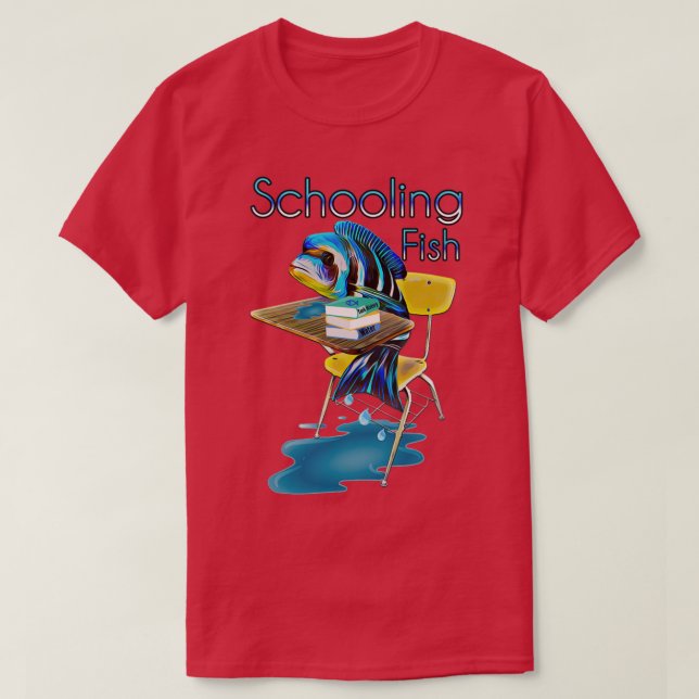 T-shirt Frontosa Cichlid Water Schooing Fish Funny School (Design devant)