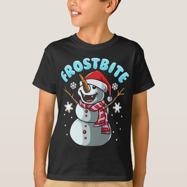 T-shirt Frostbite Snowman Vampire Noël Funky Noël (Devant)