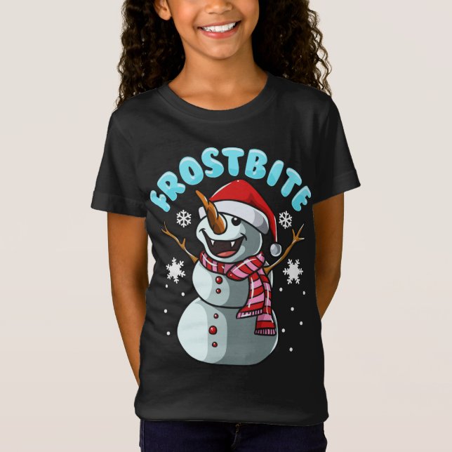 T-Shirt Frostbite Snowman Vampire Noël Funky Noël (Devant)
