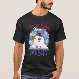 T-shirt Frosté Le Snowman C'Est La Saison D'Être Freezin S