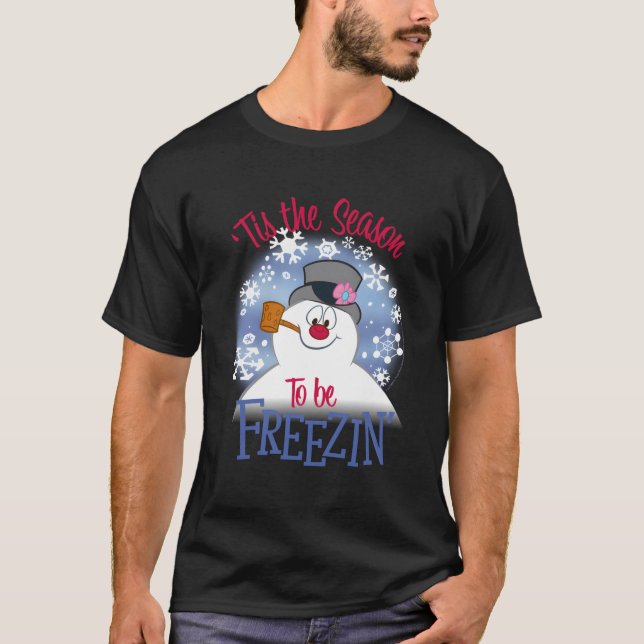 T-shirt Frostez Le Snowman 'C'Est La Saison D'Être Freezin (Devant)