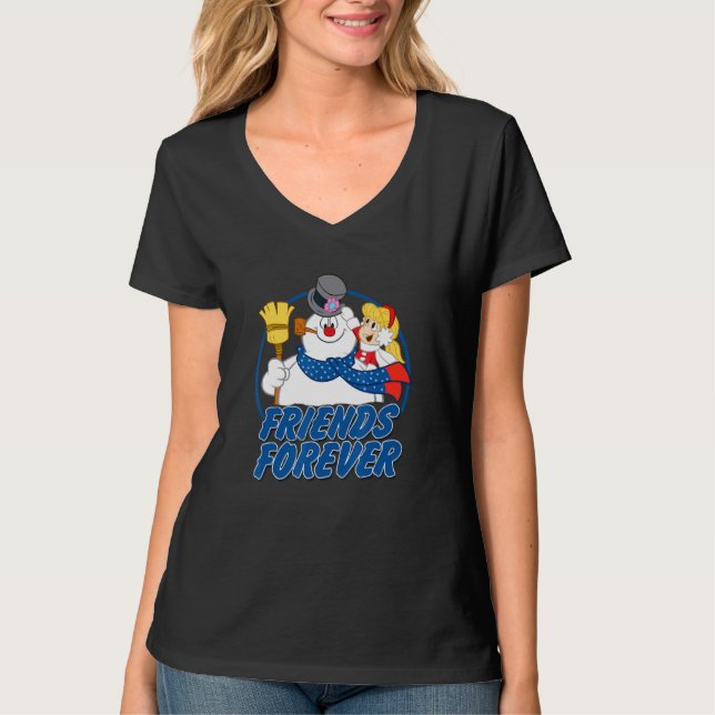 T-shirt Frosty Les Amis Du Snowman Pour Toujours (Devant)