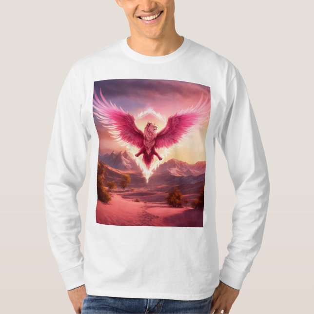 T-shirt "Frosty Phoenix Art : Mystical Winter Avian décor" (Devant)