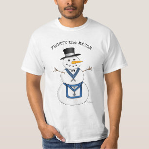 T-shirt Frosty Snowman Funny Masonic Holiday Noël