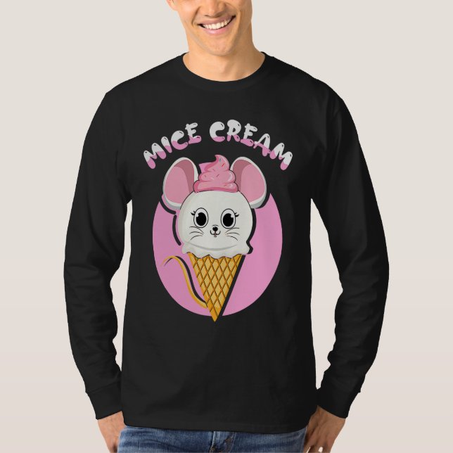 T-shirt Frozen Food Mouse  Foodie Mice Cream (Devant)