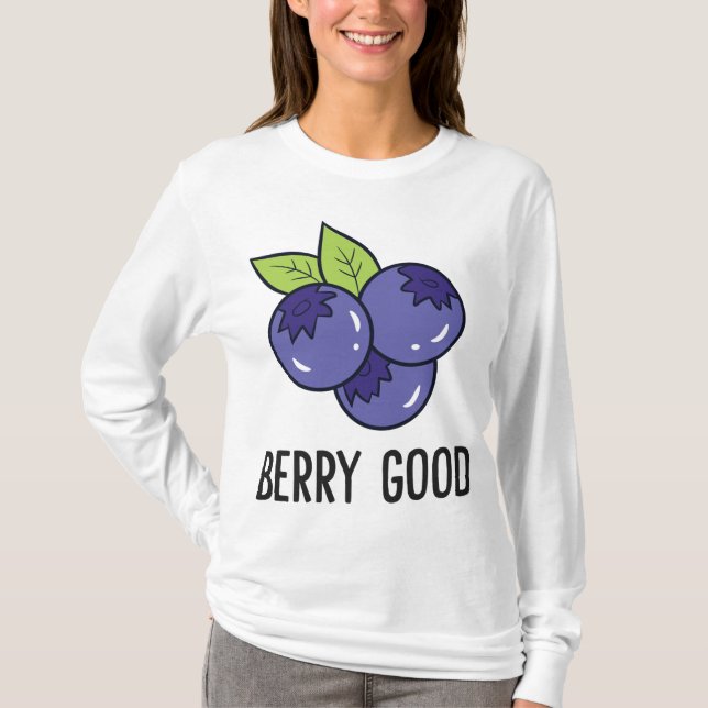 T-shirt Fruit aux bleuets Berry Good Blueberry Fruit Love  (Devant)
