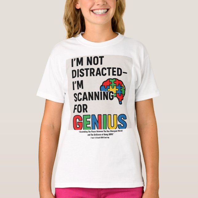 T-shirt Fruit Avec le TDAH "JE NE SUIS PAS DIFFUSÉ" (Devant)