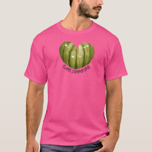 T-shirt Fruit Coeur de la pastèque d'été doux Ve été