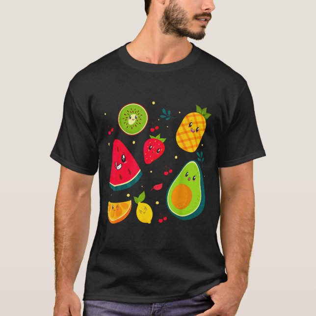 T-shirt Fruit Costume Sweet Tea Fruit Salad Men Women Coup (Devant)
