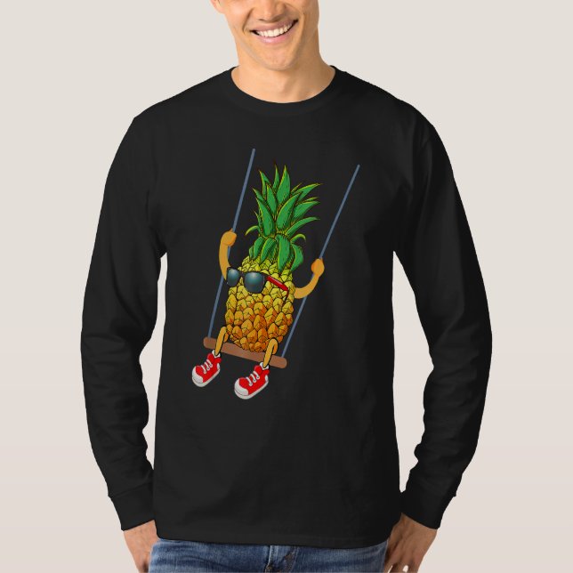 T-shirt Fruit d'ananas à balancer drôle Animé Cu (Devant)