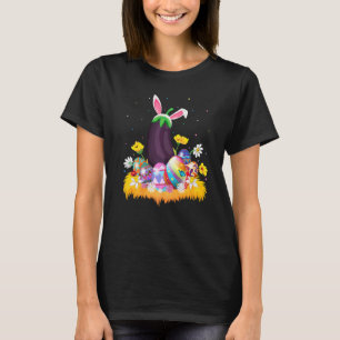 T-shirt Fruit d'aubergine Oeuf de Pâques Drôle Aubergine P