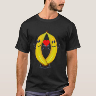 T-shirt Fruit de banane Fruit Fruit Coeur Coeur Coeur Coeu