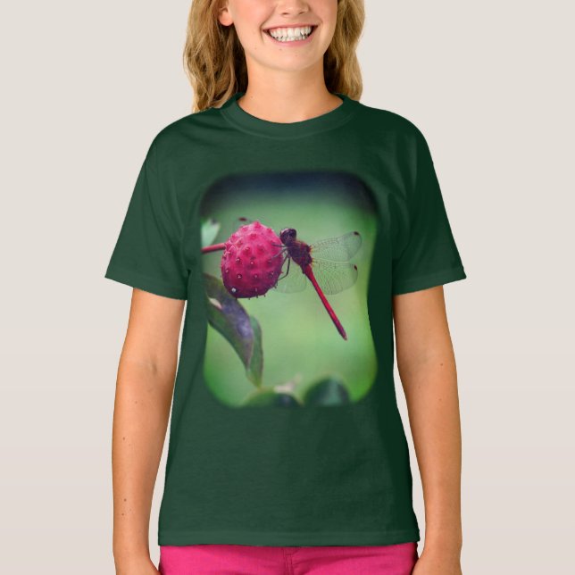 T-shirt Fruit de Dogwood de la libellule rouge Nature  (Devant)