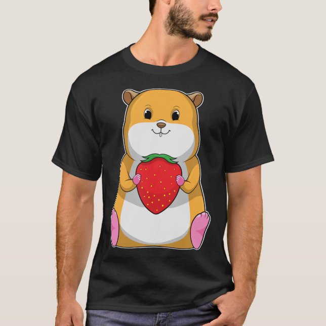 T-shirt Fruit de fraise à l'hamster (Devant)