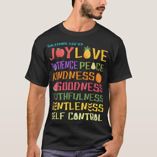 T-shirt Fruit De L'Esprit Bible Chrétienne Verse (Devant)