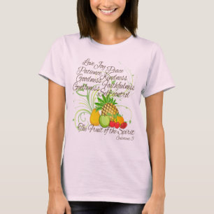 T-shirt Fruit de l'esprit, jolies femmes de manuscrit