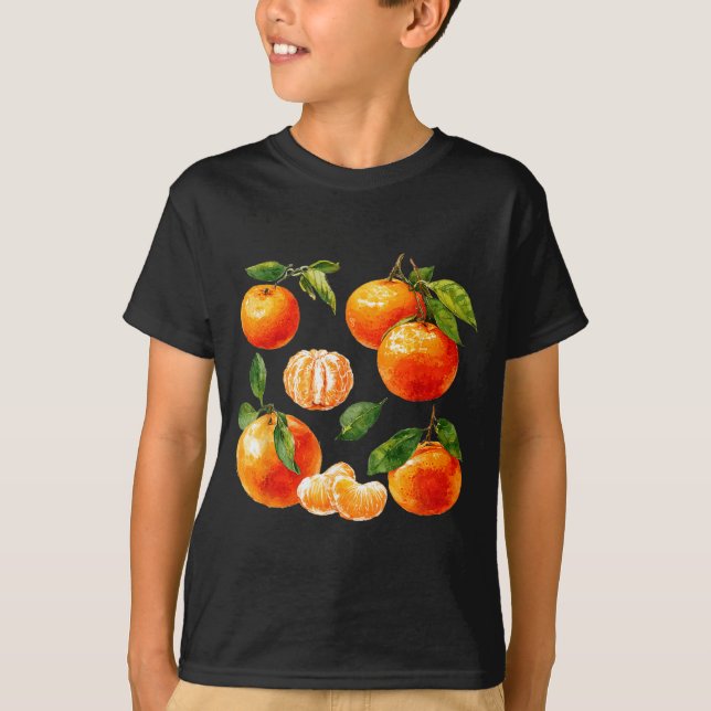 T-shirt Fruit de mandarine frais (Devant)