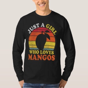 T-shirt Fruit de mangue vintage juste une fille qui aime l