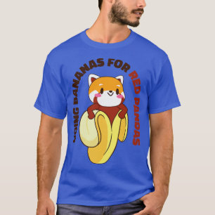 T-shirt Fruit de panda banane rouge animal mignon