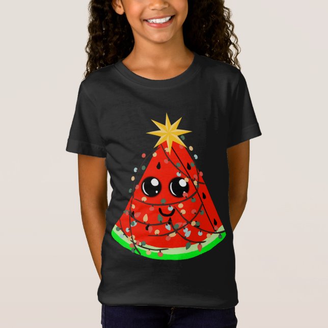 T-Shirt Fruit de pastèque Fruit hawaïen Noël d'été en (Devant)